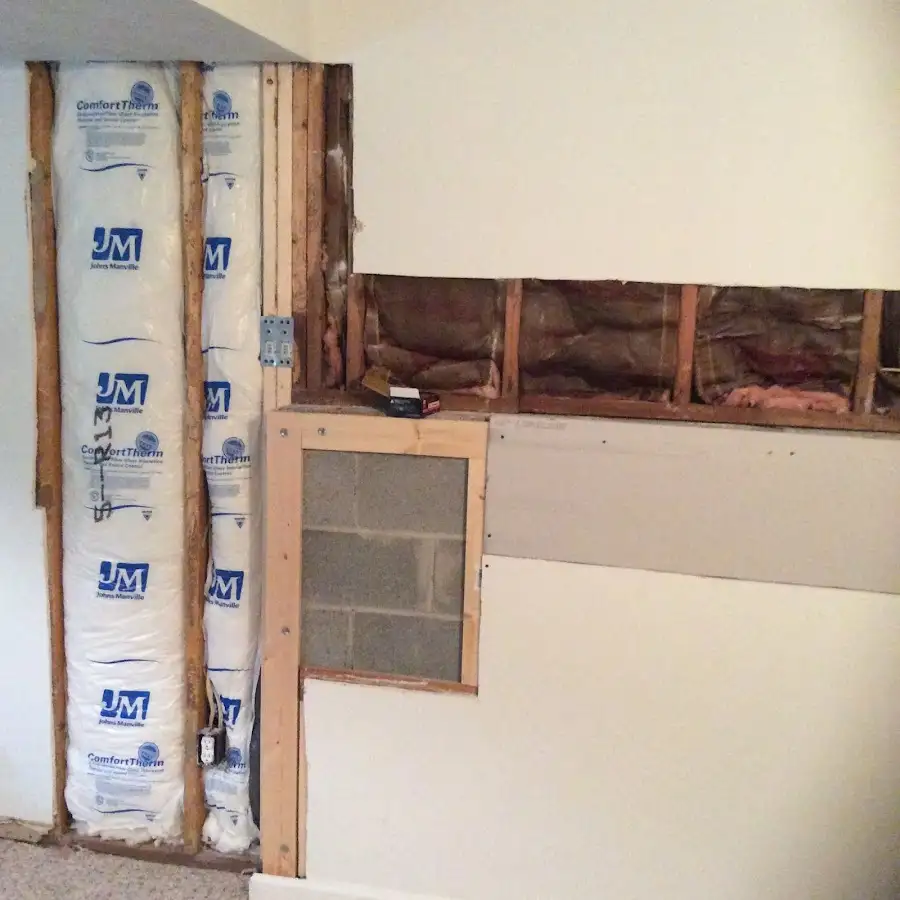 Wall insulation replacement during Contents Cleaning & Restoration in Frankenmuth